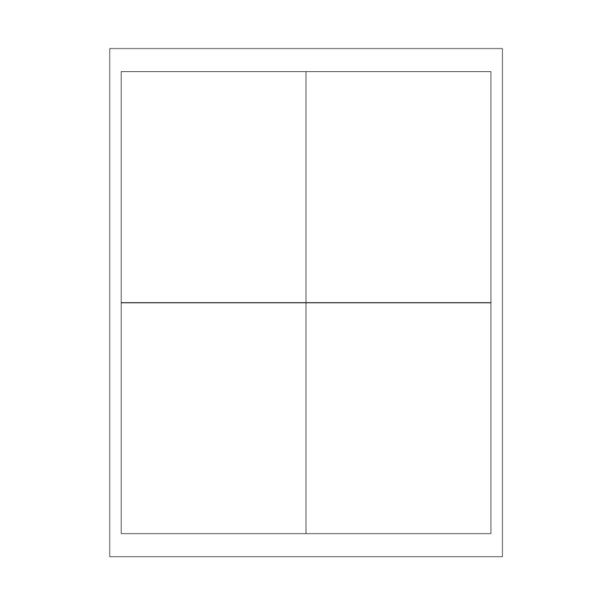 Laser Sheet Labels 4" x 5" White